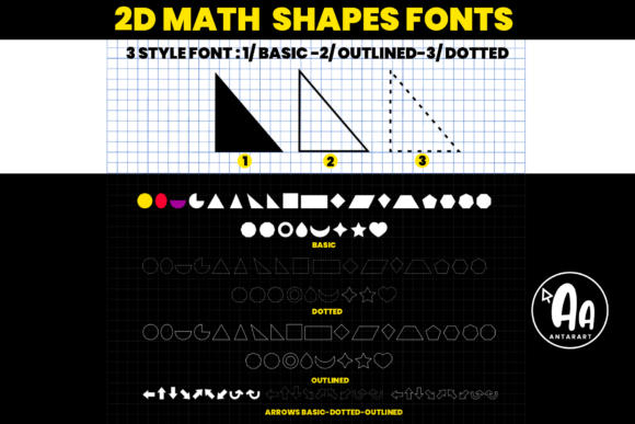 Abcd Ref 2d Shapes Outlined: A Font for Clear Geometric Visuals