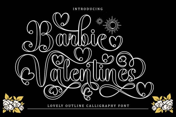 Barbie Valentines Outline Font for Elegant Campaigns