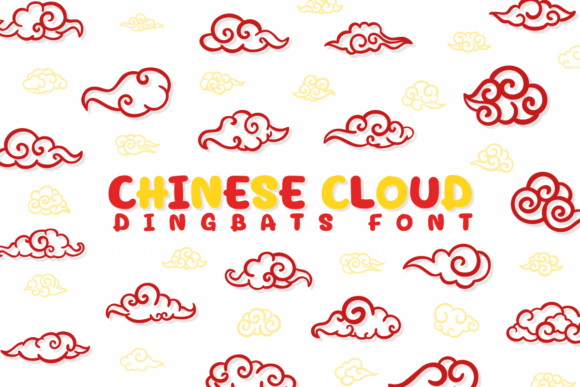 Chinese Cloud: A Delicate Dingbats Font for Craft & Product Design
