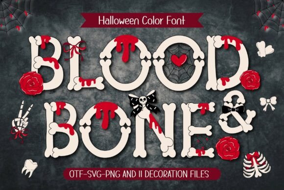 Elevate Your Halloween Branding with Blood Bone Typography