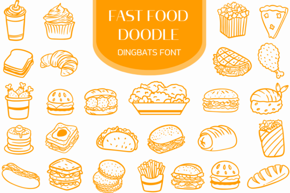 Fast Food Doodle Font for Creative Branding Projects