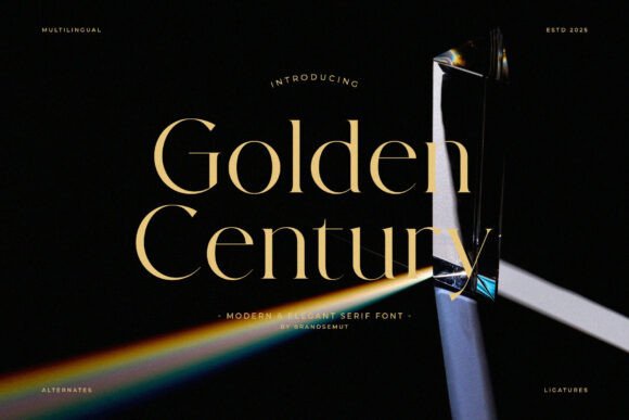 Golden Century: A Modern Serif Font for Editorial Design
