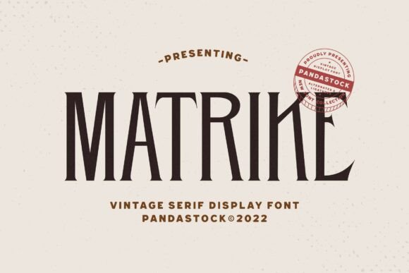 Matrike: A Bold Condensed Serif Font for Digital Design