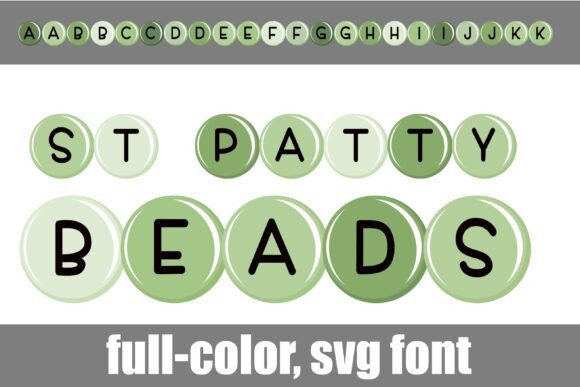 St. Patty Beads Font: A Maker's Dream for Colorful Designs