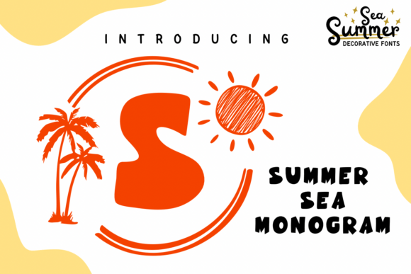 Summer Sea Monogram Font for Makers and Product Creators