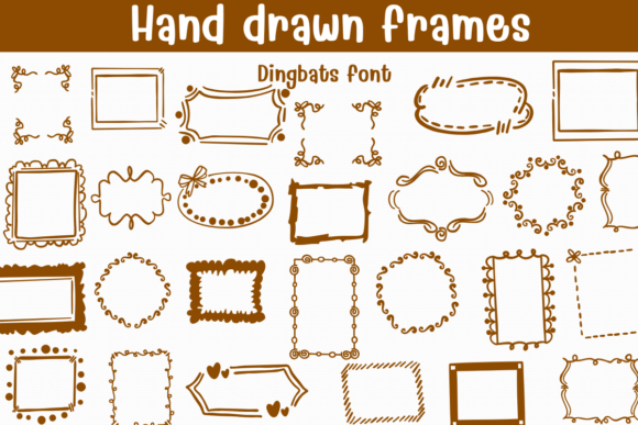 The Hand Drawn Frames Font for Creative Digital Layouts