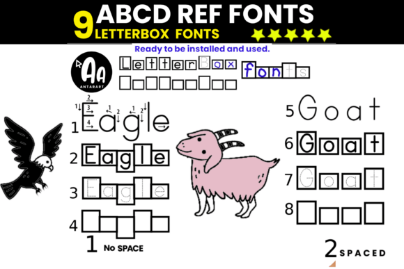 The Letter Box Tracing Letters Font for Digital Design